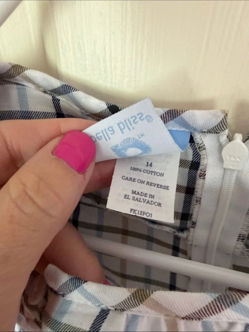 Bella Bliss Light Plaid Button-Shoulder Tunic - Blue & Tan Check